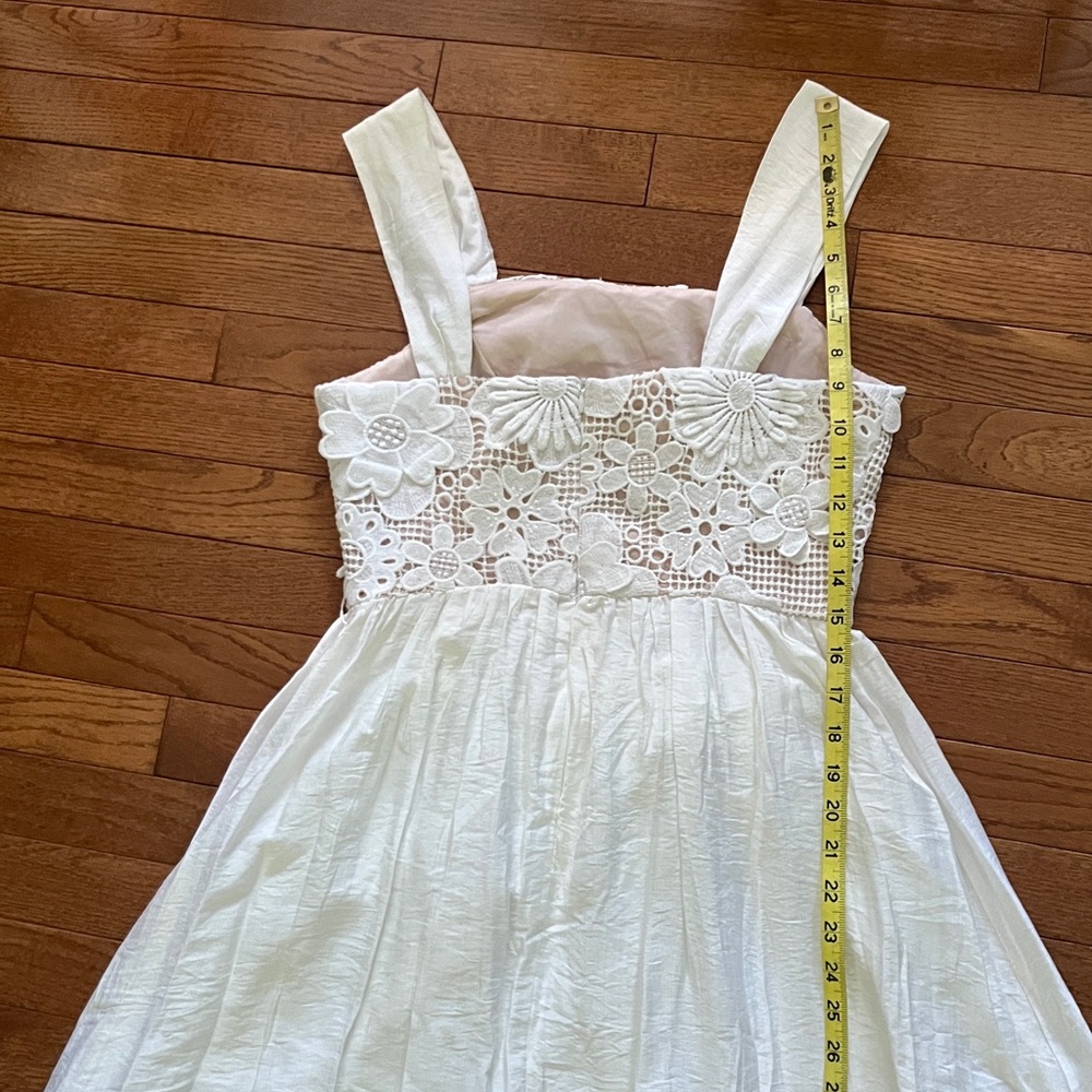 NWT Commense White Floral 3D Lace Maxi Dress - Picture 14 of 16